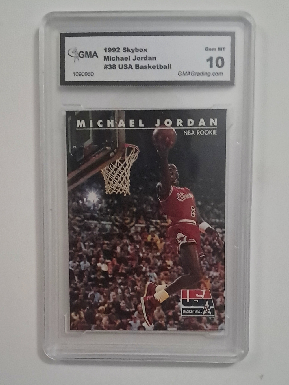 1992 Skybox Michael Jordan #38 USA Basketball Rookie Card - Graded GMA 10